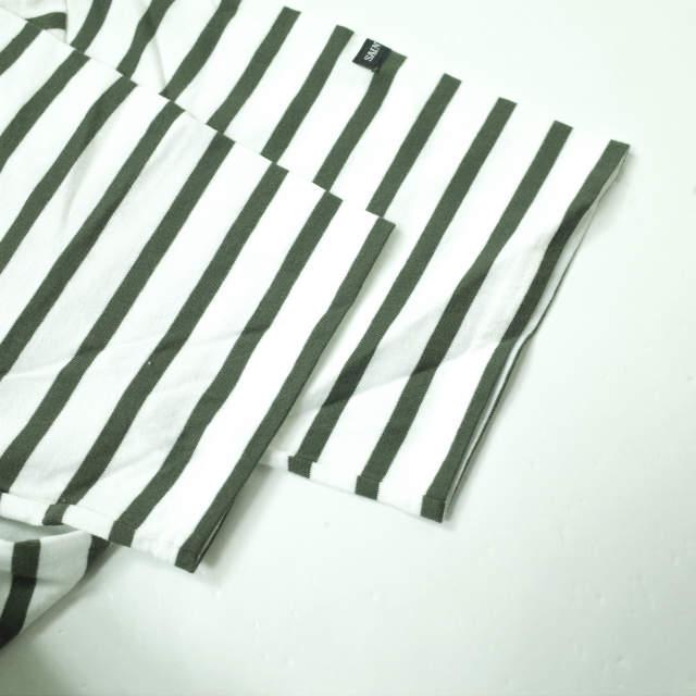 SAINT JAMES セントジェームス フランス製 PIRIAC - BORDER ピリアック ボーダーボートネックTシャツ 6PON(L) オリーブ/ホワイト g8565 |  | 04