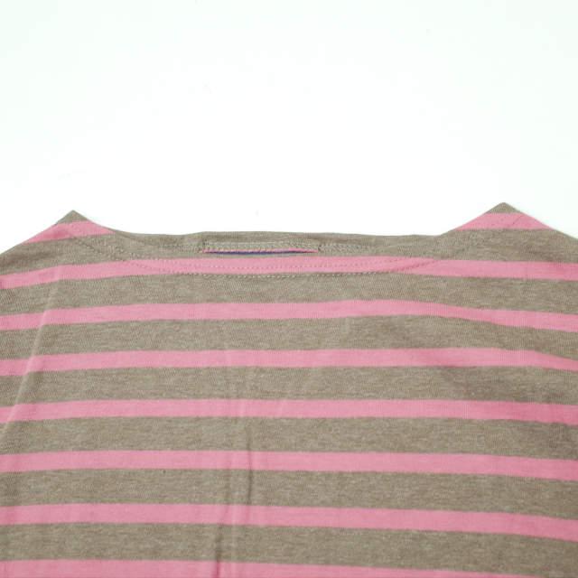 SAINT JAMES セントジェームス フランス製 PIRIAC - BORDER ピリアック ボーダーボートネックTシャツ 6PON(L) ピンク/ブラウン 半袖 g8567 |  | 03