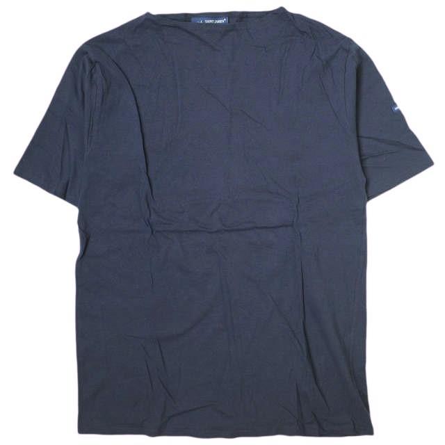 SAINT JAMES セントジェームス フランス製 PIRIAC - SOLID ピリアック ソリッドボートネックTシャツ 5PON(M/L) ネイビー 半袖 g8572 | 