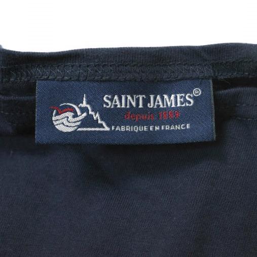 SAINT JAMES セントジェームス フランス製 PIRIAC - SOLID ピリアック ソリッドボートネックTシャツ 5PON(M/L) ネイビー 半袖 g8572 |  | 02
