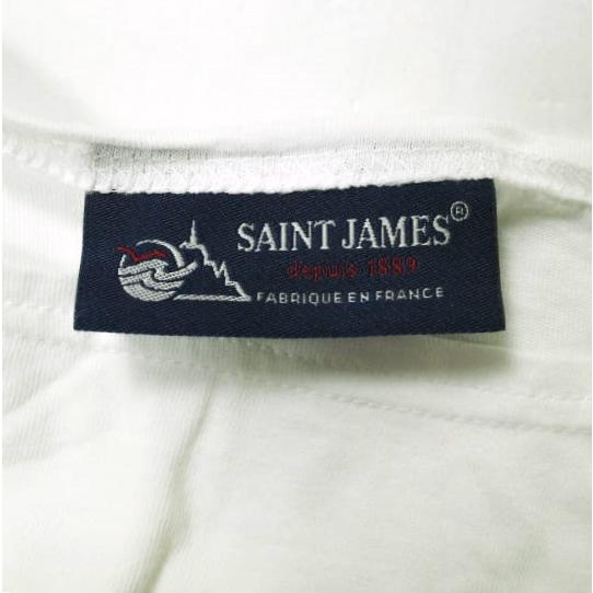 SAINT JAMES セントジェームス フランス製 PIRIAC - SOLID ピリアック ソリッドボートネックTシャツ 5PON(M/L) ホワイト 半袖 g8573 |  | 02