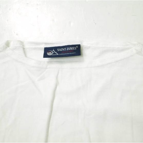 SAINT JAMES セントジェームス フランス製 PIRIAC - SOLID ピリアック ソリッドボートネックTシャツ 5PON(M/L) ホワイト 半袖 g8573 |  | 03