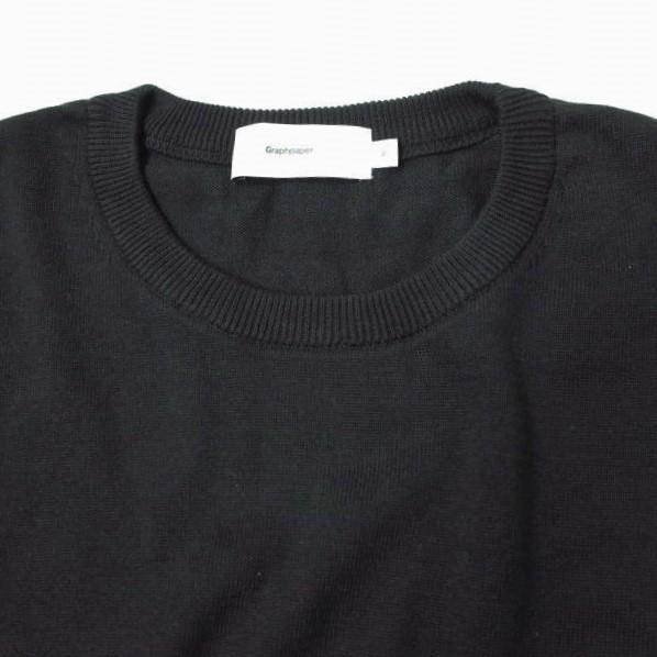 Graphpaper グラフペーパー Suvin S/S Crew Neck Knit スビンコットン 