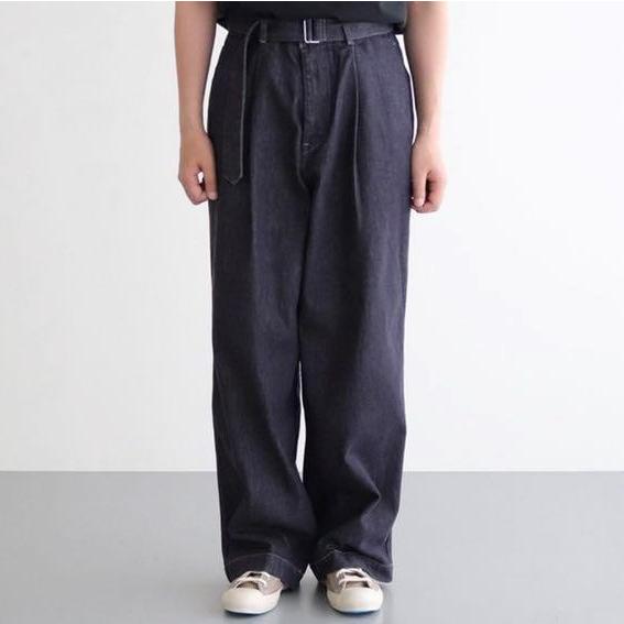 Graphpaper グラフペーパー 日本製 Colorfast Denim Belted Pants