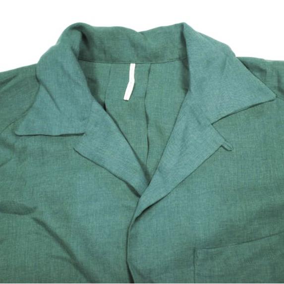 新品 m's braque エムズブラック 日本製 SOLID ALOHA SHIRT ソリッド アロハシャツ 181310 40 GREEN 半袖 開襟 オープンカラー g8706 |  | 04