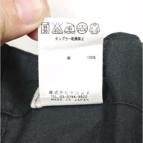 m's braque エムズブラック 日本製 リネンバギーイージーパンツ 141247