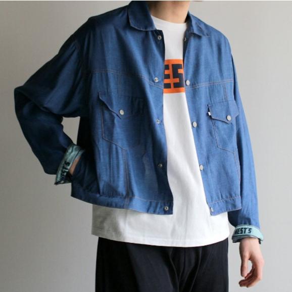 WESTOVERALLS ウエストオーバーオールズ DUMMY DENIM TRACKER JKT レーヨンデニムトラッカージャケット 18SWBZ01D Fタイプ Indigo Gジャン |  | 02