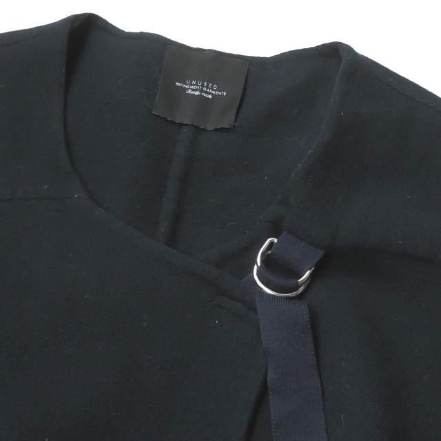 UNUSED アンユーズド 日本製 Collarless Coat BIGシルエット ウールノーカラーストラップコート US1213 3 ネイビー アウター g8879 |  | 03