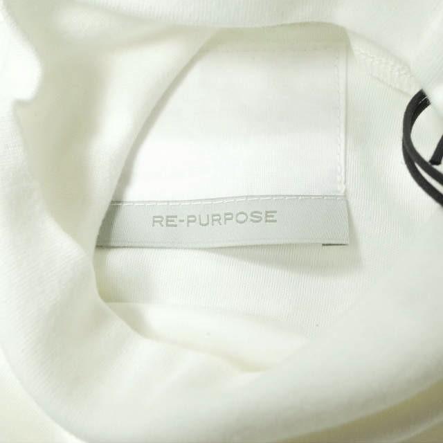 新品 RE-PURPOSE リパーパス HIGH NECK SOLID L/S TEE ハイネックロングスリーブTシャツ L ホワイト 長袖 タートルネック L'ECHOPPE g9051 |  | 06