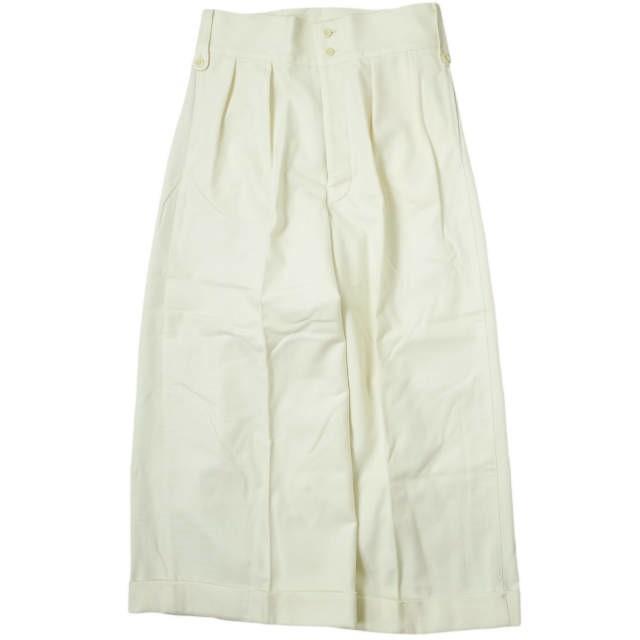RE-PURPOSE リパーパス 日本製 2タックウールバギーパンツ REPU15AW09 M ナチュラル L'ECHOPPE レショップ ハイウエスト ワイド g9069 | 