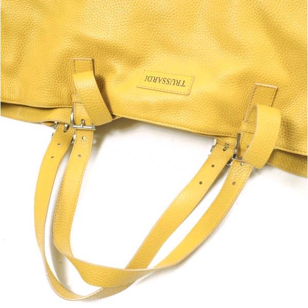 TRUSSARDI トラサルディ イタリア製 カーフレザー トートバッグ ラージサイズ 23281 / 1CB211J220 6 マスタード カバン g9348 |  | 03