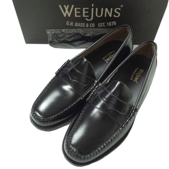 新品 G.H. Bass ジーエイチバス LARSON MOC PENNY ラーソン ペニーローファー BA11010-000 US9(27cm) BLACK Weejuns コイン レザー g9381 | 