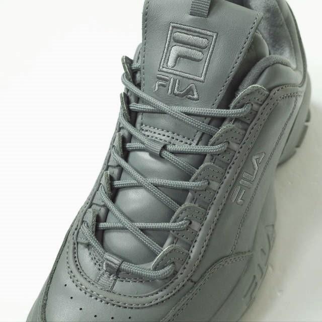 新品 FILA x Graphpaper フィラ グラフペーパー 別注 DISRUPTOR ディスラプター US11(29cm) GRAY F0381 レザー ダッドスニーカー g9462｜looponline｜06