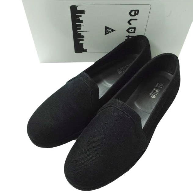 新品 BLOHM ブローム STORE SLIP コーデュロイローファー BL-07 27cm BLACK スリッポン シューズ g9489 | 