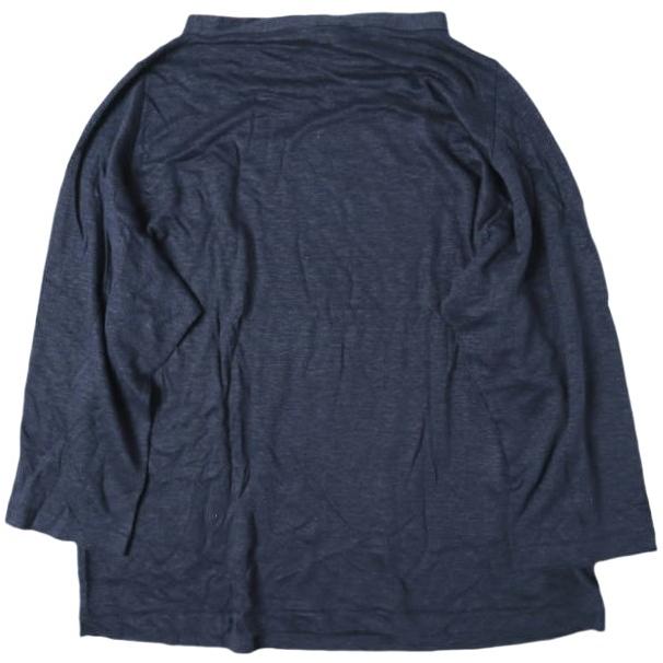Violet Buffalo Wallows ヴァイオレットバッファローワローズ ボートネックハイゲージリネンニット 086-32501 M NAVY 七分袖 DRESSTERIOR |  | 01