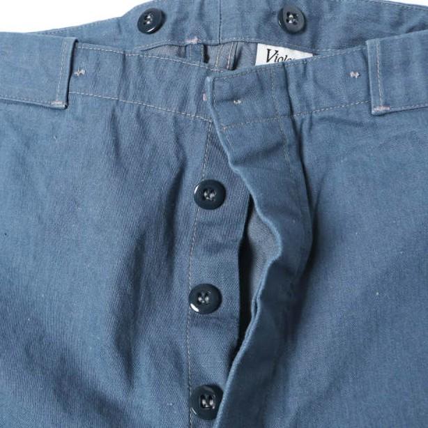 Violet Buffalo Wallows ヴァイオレットバッファローワローズ 日本製 シンチバックワイドデニムパンツ 086-72510 L Indigo ドレステリア |  | 04