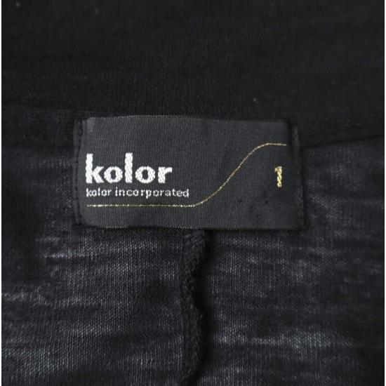 kolor カラー 日本製 W/Eガーゼ天竺 カーディガンジャケット 10SCM-T09202 １ BLACK ニット ボタンレス トップス g9640 |  | 02