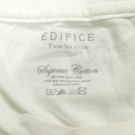 EDIFICE エディフィス 日本製 Tous les jours スーピマコットンロングスリーブTシャツ 48 WHITE 長袖 クルーネック カットソー g9784 |  | 05