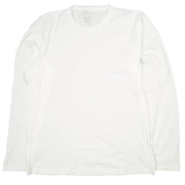 EDIFICE エディフィス 日本製 Tous les jours スーピマコットンロングスリーブTシャツ 48 WHITE 長袖 クルーネック カットソー g9785 | 