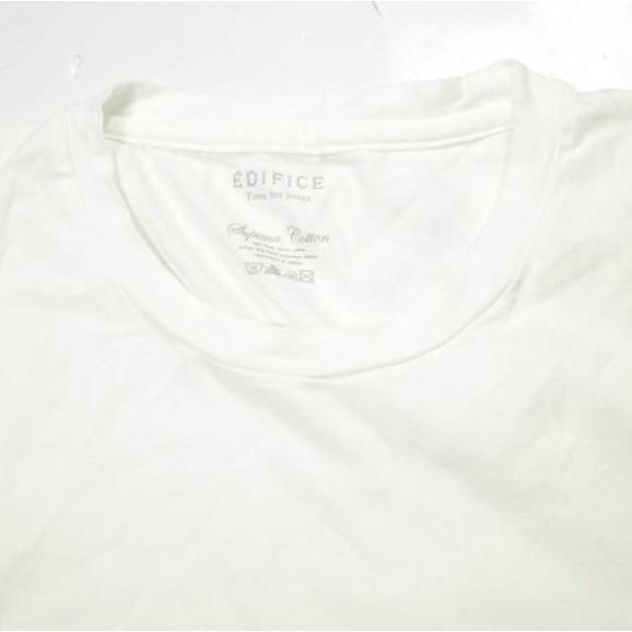 EDIFICE エディフィス 日本製 Tous les jours スーピマコットンロングスリーブTシャツ 48 WHITE 長袖 クルーネック カットソー g9785 |  | 02