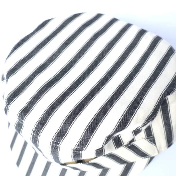 ANTHONY PETO アンソニーぺト フランス製 コットンヘリンボーン マリンキャップ 59 OFF WHITE/NAVY ストライプ キャスケット 帽子 g9845 |  | 03