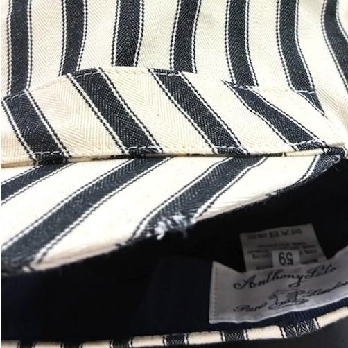 ANTHONY PETO アンソニーぺト フランス製 コットンヘリンボーン マリンキャップ 59 OFF WHITE/NAVY ストライプ キャスケット 帽子 g9845 |  | 06