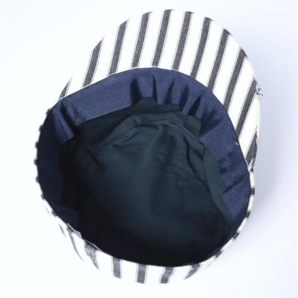 ANTHONY PETO アンソニーぺト フランス製 コットンヘリンボーン マリンキャップ 59 OFF WHITE/NAVY ストライプ キャスケット 帽子 g9845 |  | 07