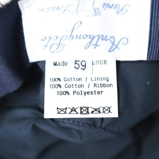 ANTHONY PETO アンソニーぺト フランス製 コットンヘリンボーン マリンキャップ 59 OFF WHITE/NAVY ストライプ キャスケット 帽子 g9845 |  | 09