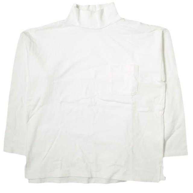 PHINGERIN フィンガリン 日本製 モックネックロングスリーブTシャツ PD-162-WCS-051 L ホワイト ヘビーウェイトコットン タートル g9934 | 