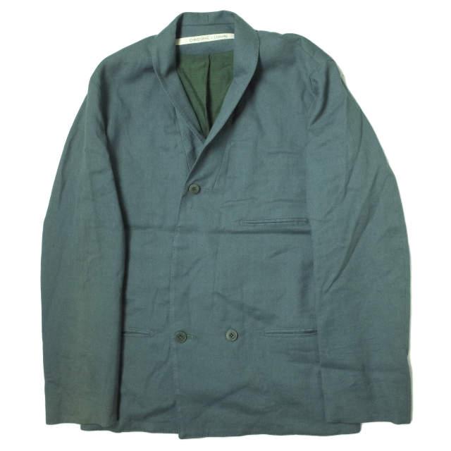 CHRISTOPHE LEMAIRE クリストフルメール コットンリネン ショールカラーダブルジャケット 55231-01520 1 グリーン アウター g9953 | 