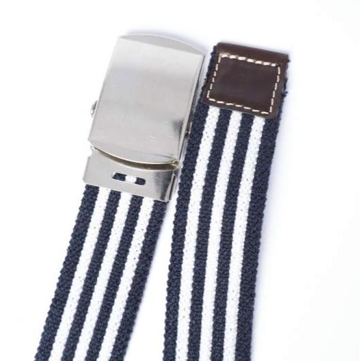 DANDY PIU ダンディピュウ イタリア製 ボーダーガチャベルト Free NAVY/WHITE キャンバス GIベルト g9984 |  | 02