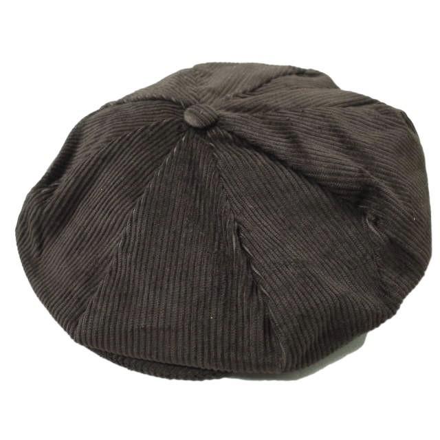 新品 Hanna Hats ハンナハッツ アイルランド製 コーデュロイ ニュースペーパーボーイハット L(59-60cm) DARK BROWN キャスケット g9988 | 