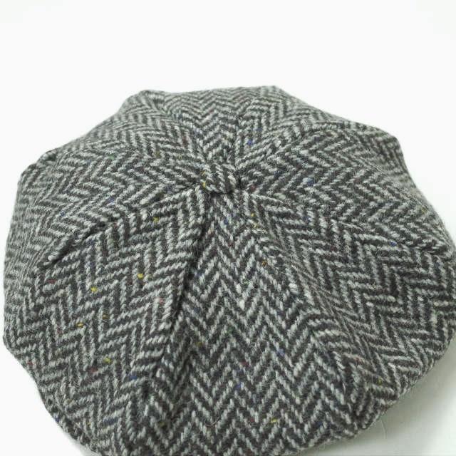 新品 Hanna Hats ハンナハッツ ネップヘリンボーンツイード ニュースペーパーボーイハット L(59-60cm) GRAY ウール キャスケット g9994 |  | 04