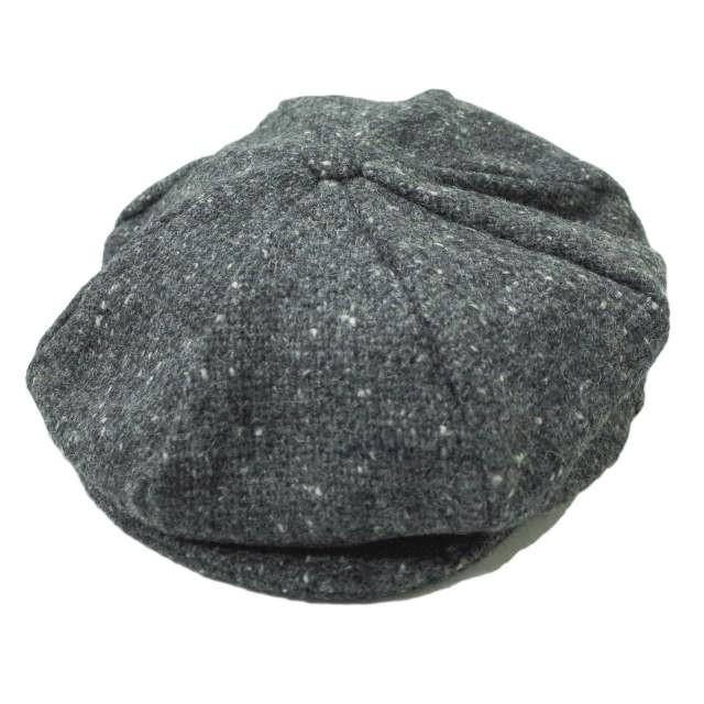 新品 Hanna Hats ハンナハッツ アイルランド製 ネップウール ニュースペーパーボーイハット L(59-60cm) GRAY キャスケット 帽子 g9995 | 
