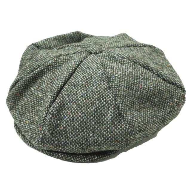 新品 Hanna Hats ハンナハッツ ホームスパンウール ニュースペーパーボーイハット L(内周約59-60cm) GRAY KHAKI キャスケット 帽子 g9997 | 