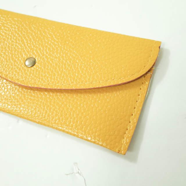 新品 no brand ノーブランド フェイクレザー ロングウォレット イエロー 二つ折り 長財布 カード入れ お札入れ h001 |  | 04