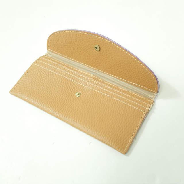 新品 no brand ノーブランド フェイクレザー ロングウォレット ベージュ 二つ折り 長財布 カード入れ お札入れ h014 |  | 02