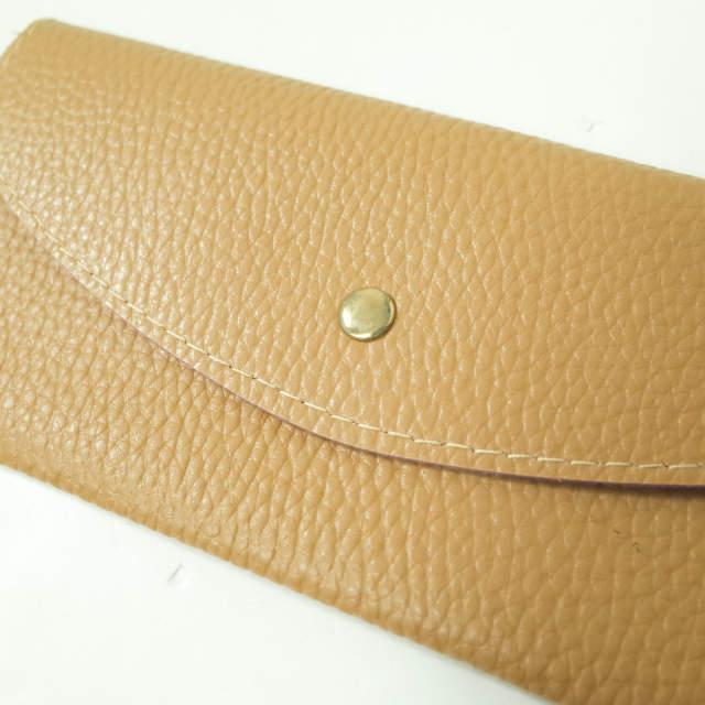 新品 no brand ノーブランド フェイクレザー ロングウォレット ベージュ 二つ折り 長財布 カード入れ お札入れ h014 |  | 03