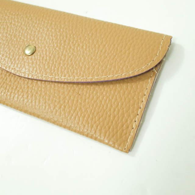 新品 no brand ノーブランド フェイクレザー ロングウォレット ベージュ 二つ折り 長財布 カード入れ お札入れ h014 |  | 04