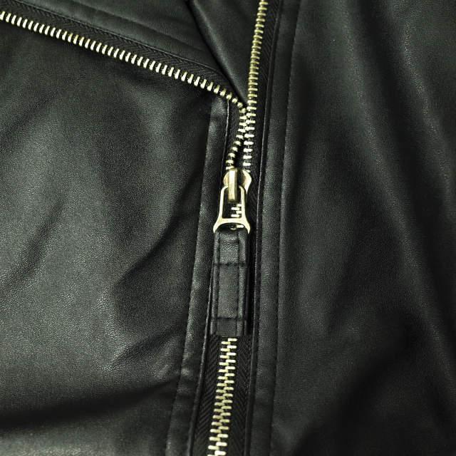 新品 no brand ノーブランド フェイクレザー ダブルライダースジャケット XXXL ブラック アウター h017 |  | 03