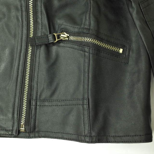 新品 no brand ノーブランド フェイクレザー ダブルライダースジャケット XL ブラック アウター h024 |  | 03