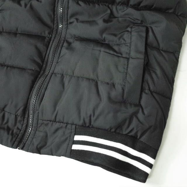 新品 no brand ノーブランド ワッペン付き ダウンベスト M ブラック ライン 中綿 アウター h062 |  | 06