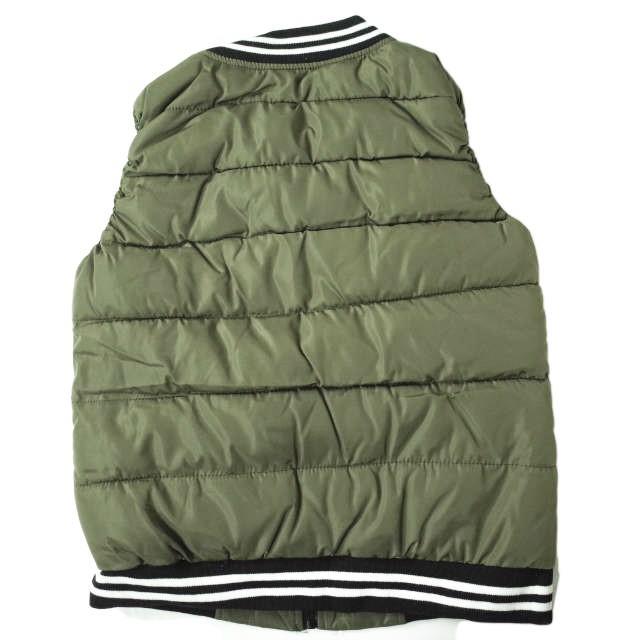 新品 no brand ノーブランド ワッペン付き ダウンベスト M OLIVE ライン 中綿 アウター h063 |  | 01