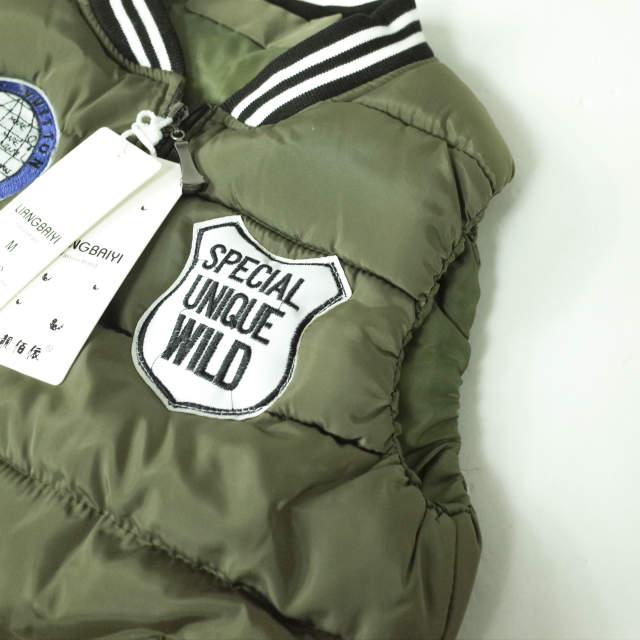 新品 no brand ノーブランド ワッペン付き ダウンベスト M OLIVE ライン 中綿 アウター h063 |  | 04