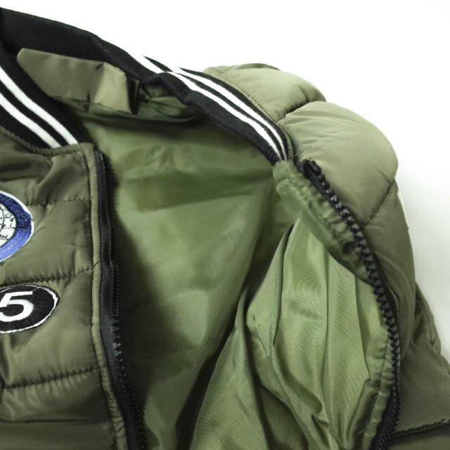 新品 no brand ノーブランド ワッペン付き ダウンベスト M OLIVE ライン 中綿 アウター h063 |  | 06