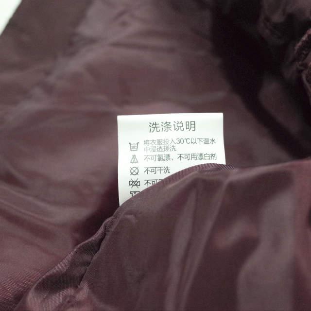 新品 no brand ノーブランド ファー付き ダウンジャケット L ボルドー 中綿 アウター h064 |  | 08