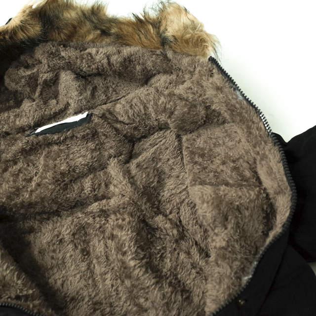 新品 no brand ノーブランド ファー付き フーデッドコート M ブラック 裏ボア アウター h067 |  | 06