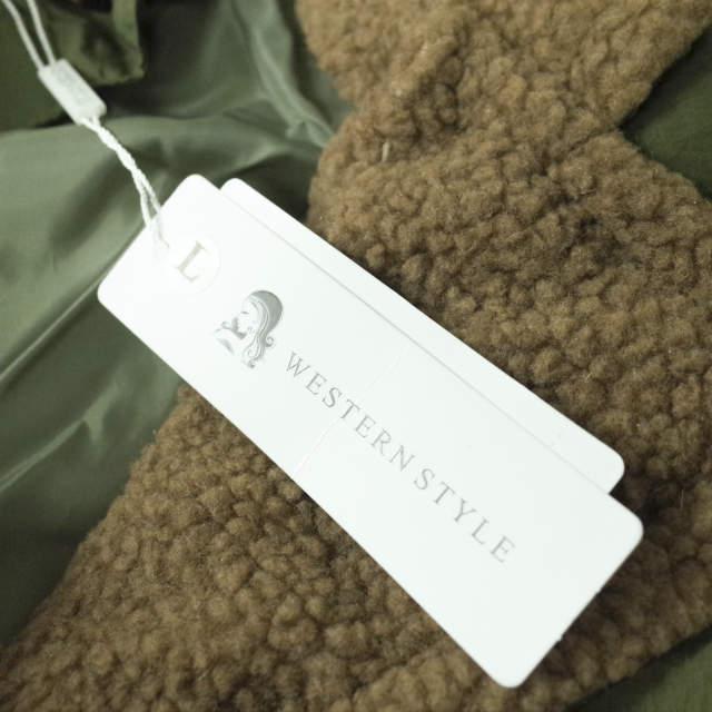 新品 no brand ノーブランド ボアカラー ダブルダウンコート L OLIVE トレンチ 中綿 アウター h073 |  | 02