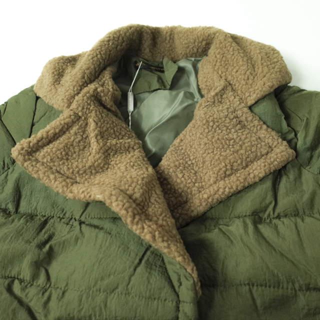 新品 no brand ノーブランド ボアカラー ダブルダウンコート L OLIVE トレンチ 中綿 アウター h073 |  | 03