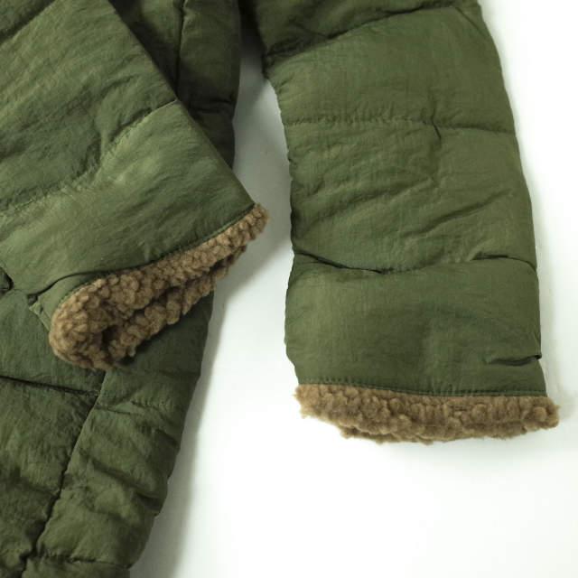 新品 no brand ノーブランド ボアカラー ダブルダウンコート L OLIVE トレンチ 中綿 アウター h073 |  | 06